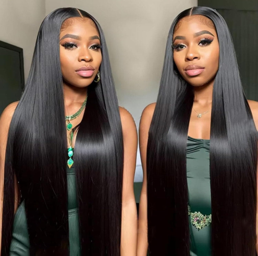 Straight Lace Front Wigs Human Hair 180% Density Glueless 13x4 HD Lace Front Wigs Human Hair Pre Plucked for Women 13x4 Straight Lace Frontal Wig Natural Hairline